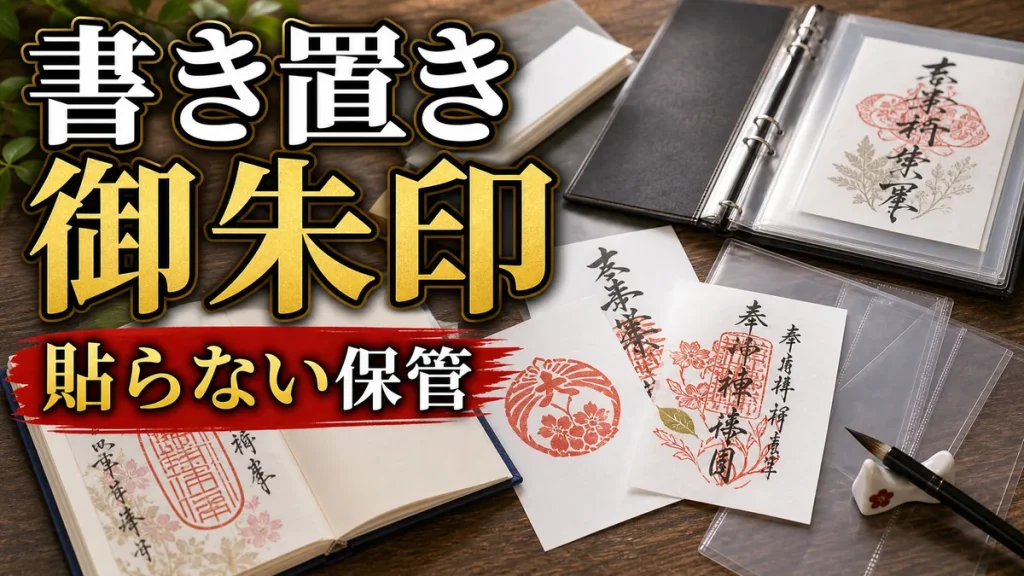 御朱印の書き置きを貼らないのはアリ？｜保管方法7選とファイルの選び方を徹底解説のアイキャッチ画像