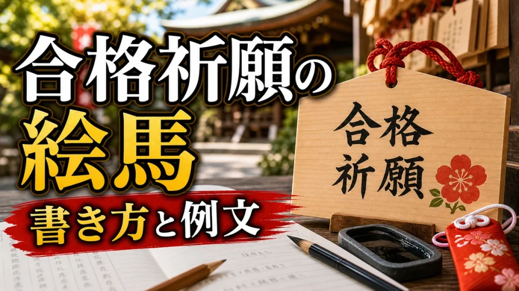 絵馬の書き方｜合格祈願で差がつく例文5パターンと有名神社の初穂料比較のアイキャッチ画像
