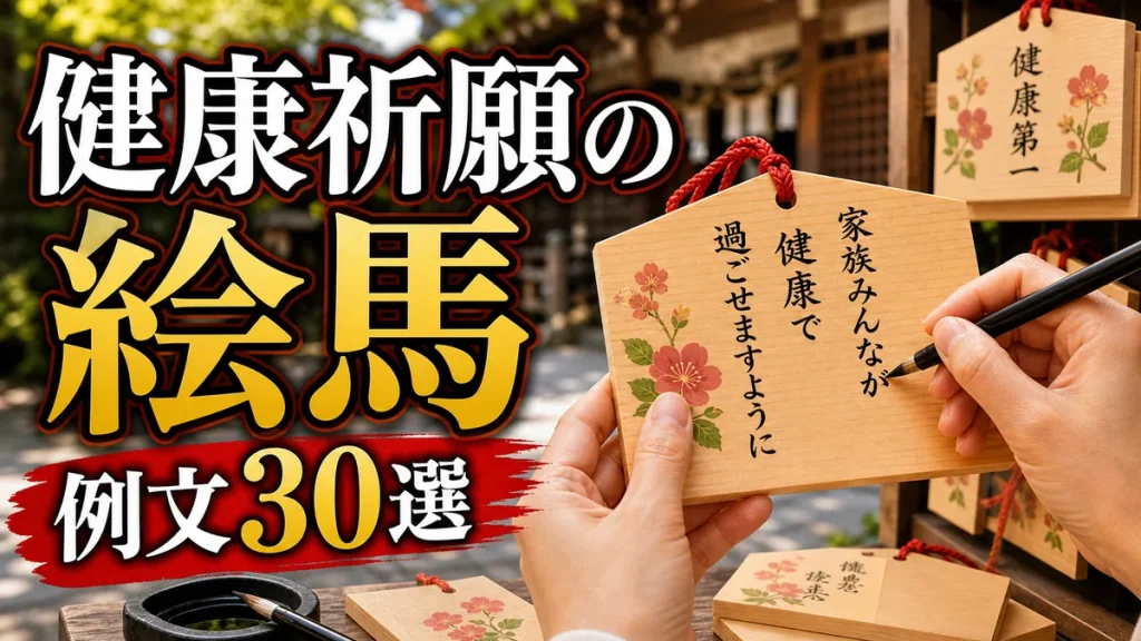 絵馬の健康祈願の例文30選｜家族・自分・病気平癒の書き方を場面別に紹介のアイキャッチ画像
