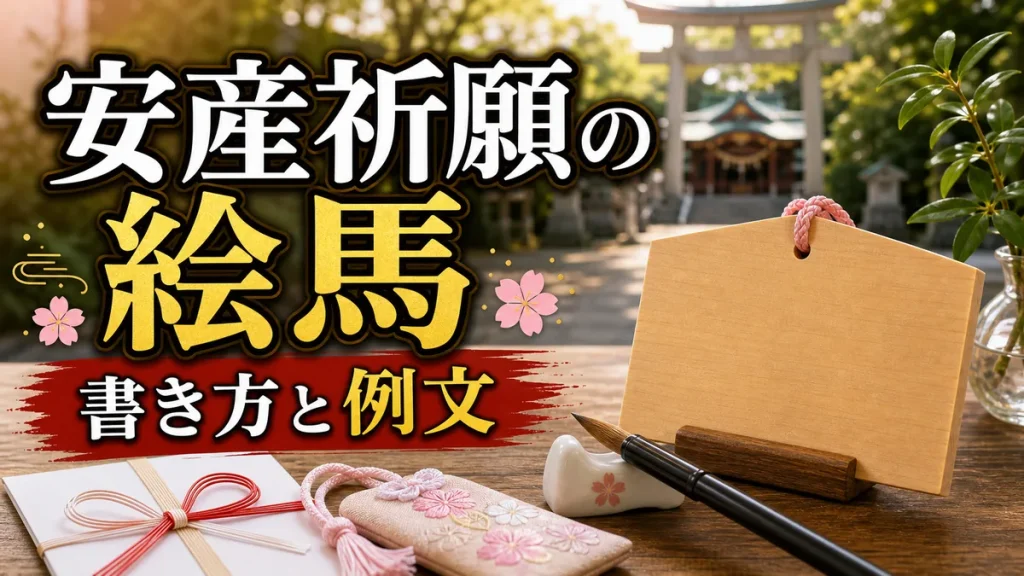 安産祈願絵馬の書き方と例文8選｜奉納マナー・人気神社の初穂料比較も紹介のアイキャッチ画像