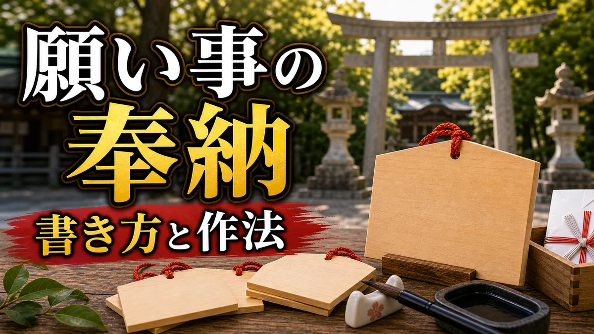 願い事を書いて神社に奉納する方法5選｜絵馬の書き方・費用・作法を徹底解説のアイキャッチ画像