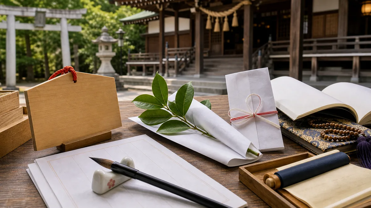 絵馬以外で願い事を書いて神社に奉納する方法｜祈祷・玉串・写経の作法の解説画像
