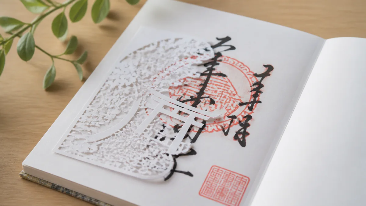 切り絵御朱印の貼り方を決める前に|普通の御朱印との3つの違いを知っておこうの解説画像