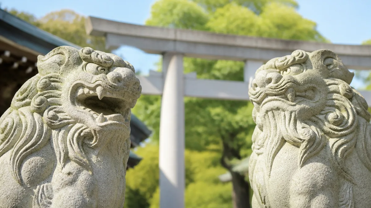 狛犬阿吽の意味とは？口の開閉に込められた宇宙の始まりと終わりの解説画像