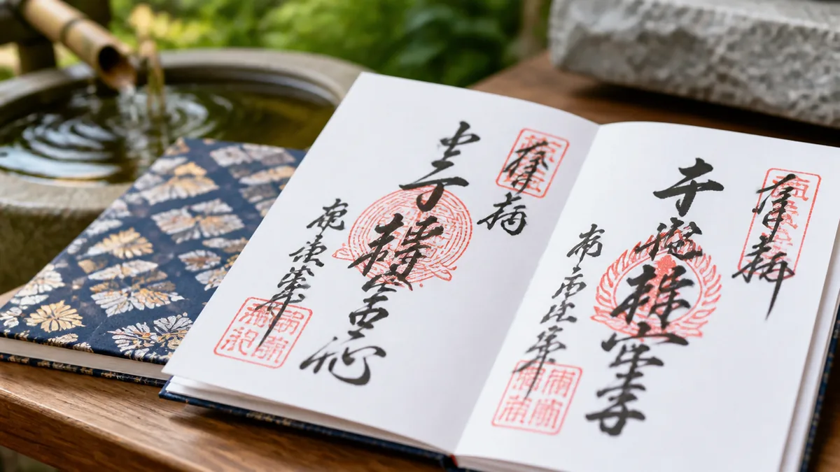 御朱印と一緒に楽しむ境内の見どころ｜231段の石段と三井水の秘密の解説画像