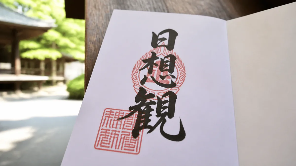 一心寺御朱印の種類と特徴|中央に記される「日想観」の深い意味とはの解説画像