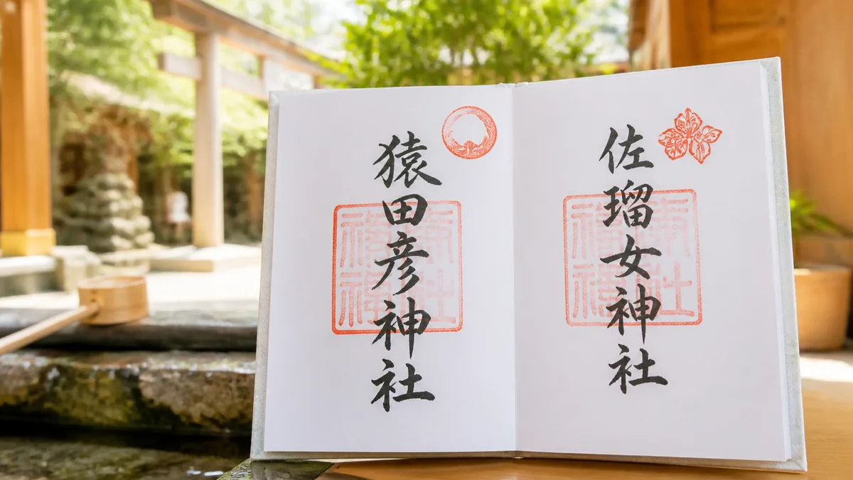 猿田彦神社御朱印は2種類|通常御朱印と佐瑠女神社御朱印の違いを解説の解説画像