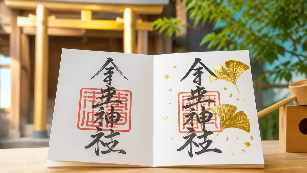 御金神社の御朱印は全部で何種類?|通常御朱印と金箔御朱印の違いを解説の解説画像