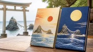 二見興玉神社御朱印帳は2種類｜日の出と満月のデザイン・料金・授与場所を徹底解説のアイキャッチ画像